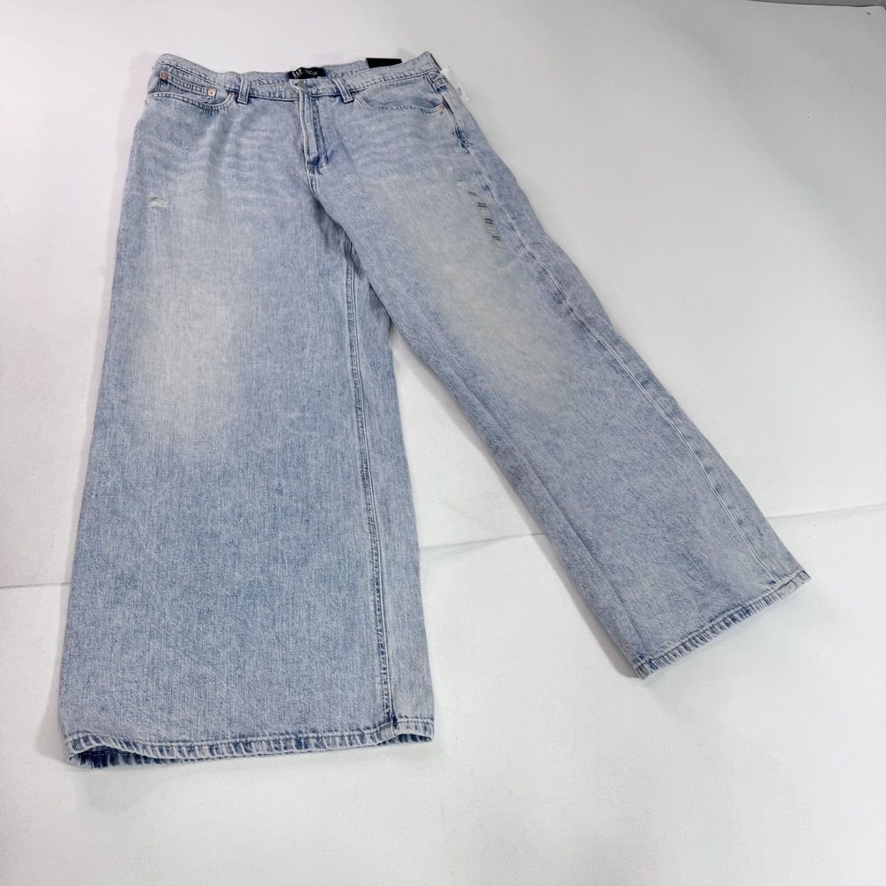 Gap Jeans Womens 16/33R Blue High Rise Wide Leg Light Wash Denim Relaxed Fit
